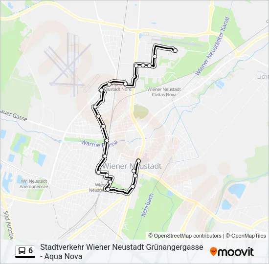 6 Bus Line Map