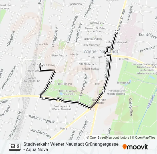 6 Bus Line Map
