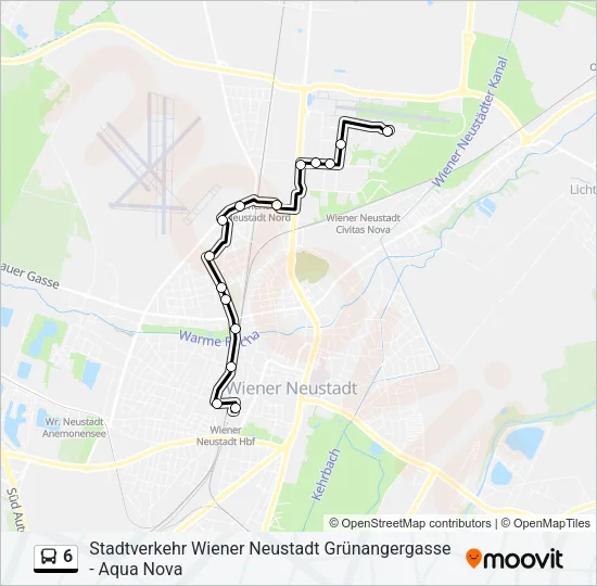 6 Bus Line Map