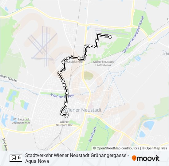 6 Route: Fahrpläne, Haltestellen & Karten - Wiener Neustadt ...