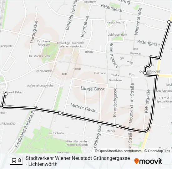 8 Bus Line Map