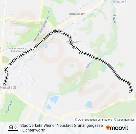8 Bus Line Map