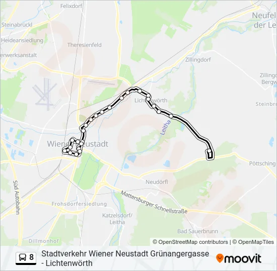 8 Bus Line Map