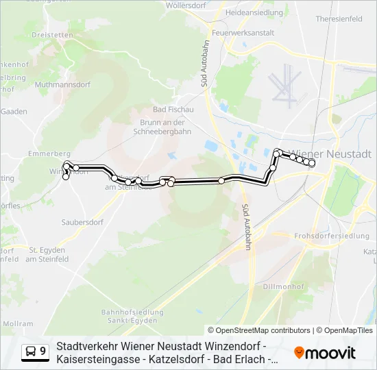 9 Bus Line Map