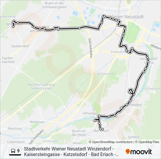 9 Bus Line Map