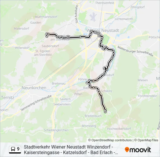 9 Bus Line Map