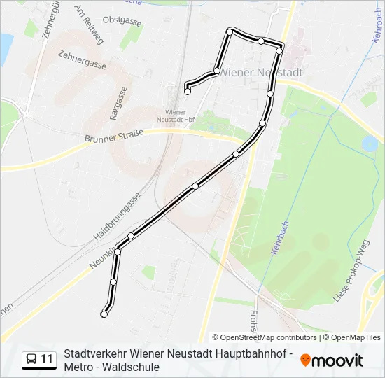11 Bus Line Map