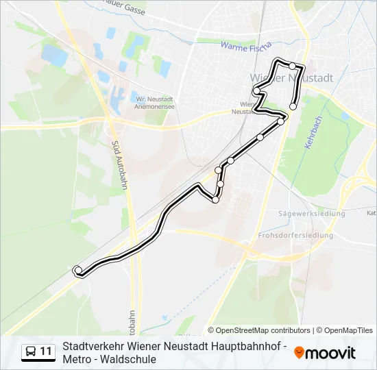11 Bus Line Map
