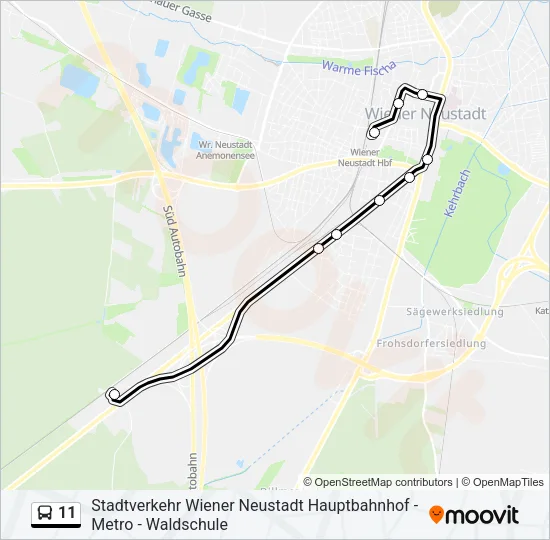 11 Bus Line Map