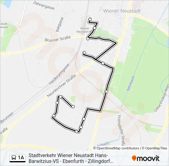 1A Bus Line Map