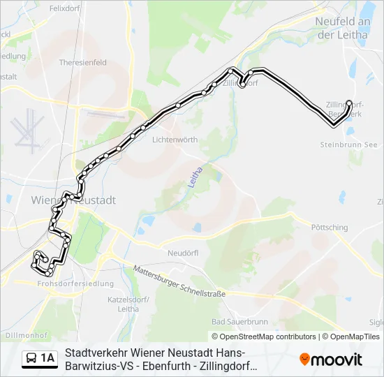 1A Bus Line Map
