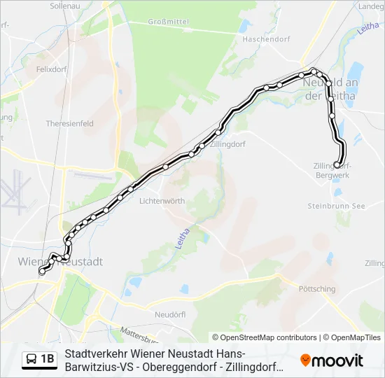 1B Bus Line Map