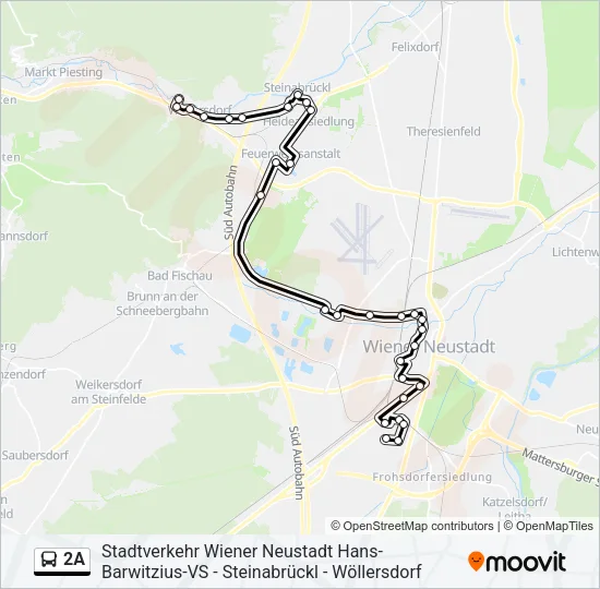 2A Bus Line Map
