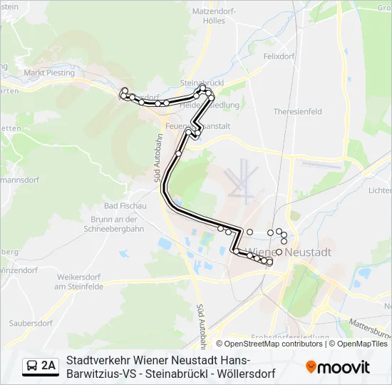 2A Bus Line Map