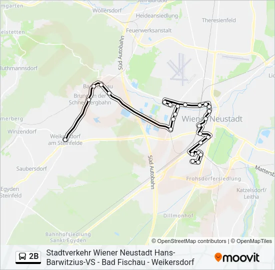 2B Bus Line Map