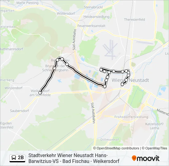 2B Bus Line Map