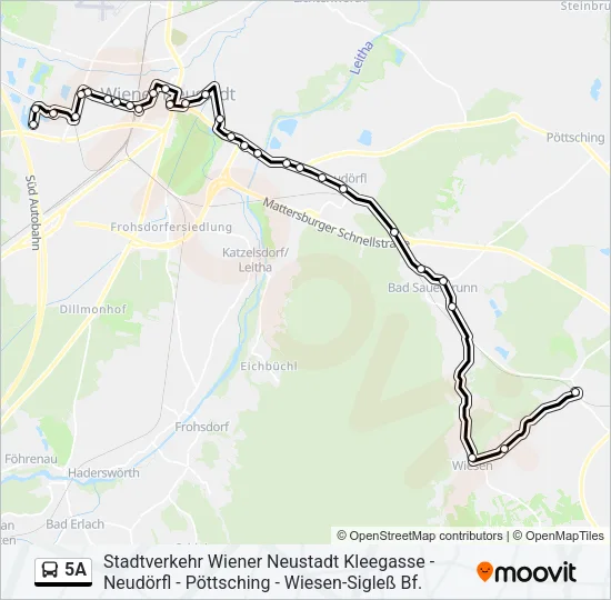 5A Bus Line Map