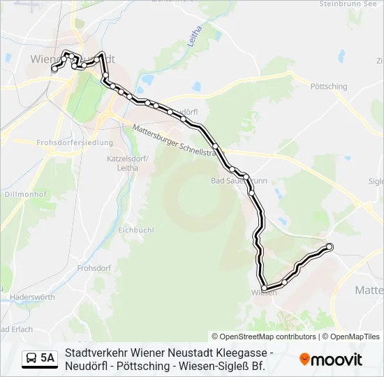 5A Bus Line Map