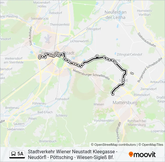5A Bus Line Map