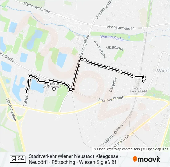 5A Bus Line Map