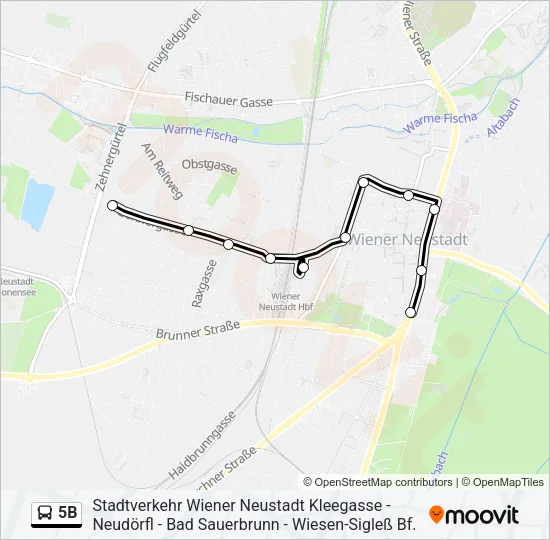 5B Bus Line Map