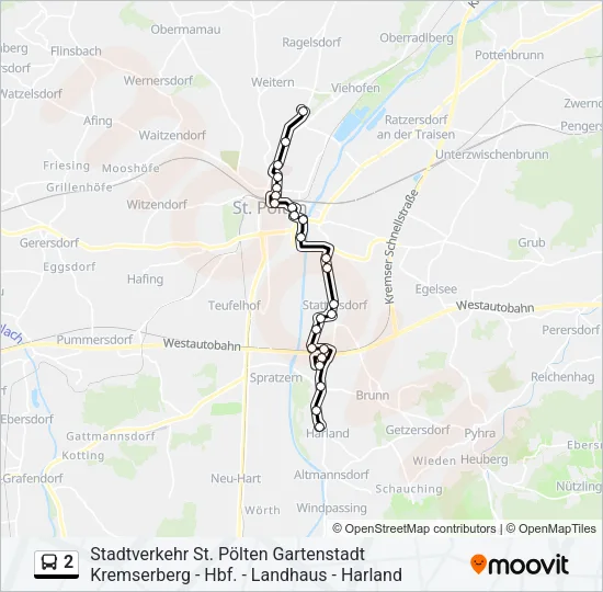 2 Bus Line Map