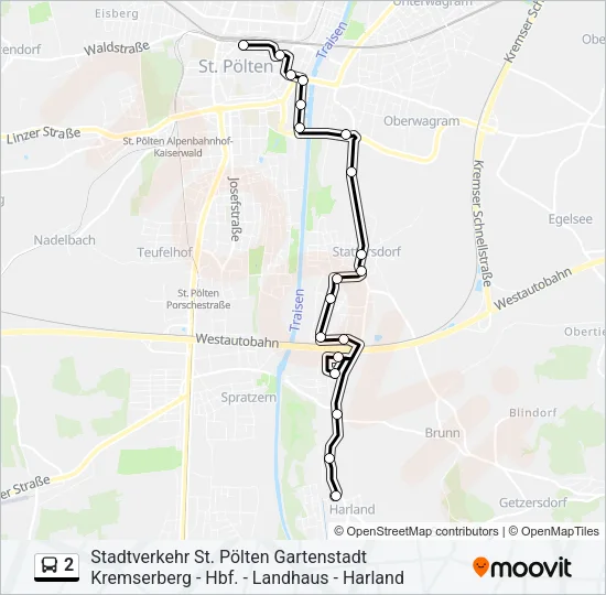 2 Bus Line Map