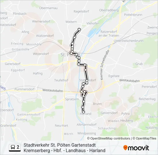 2 Bus Line Map