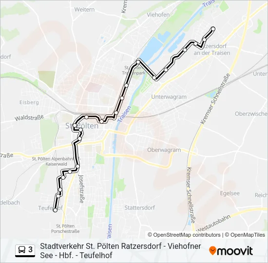 3 Bus Line Map