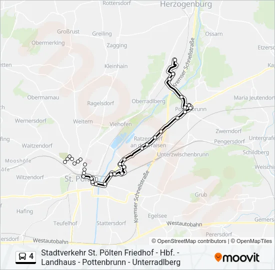 4 Bus Line Map