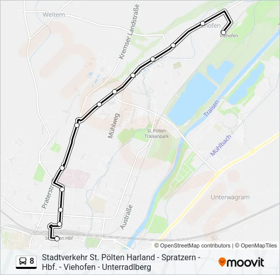 8 Bus Line Map