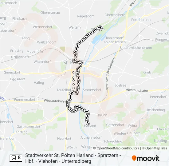 8 Bus Line Map
