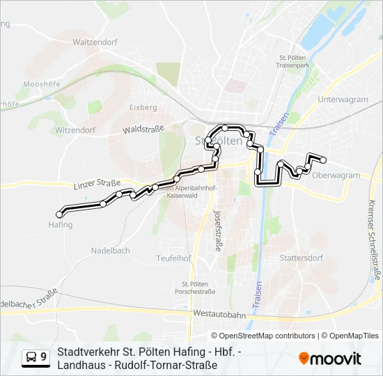 9 Bus Line Map