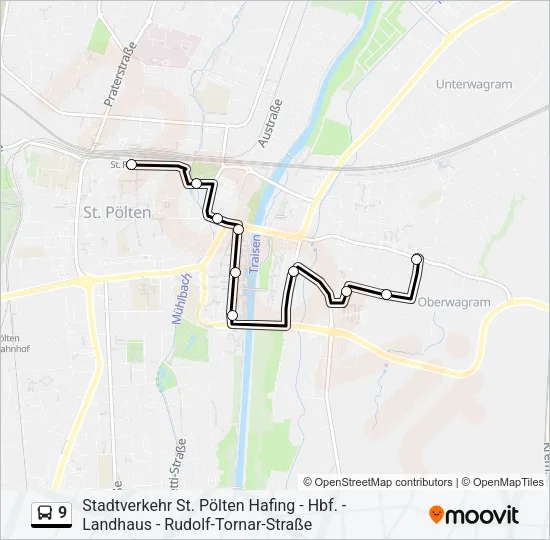 9 Bus Line Map