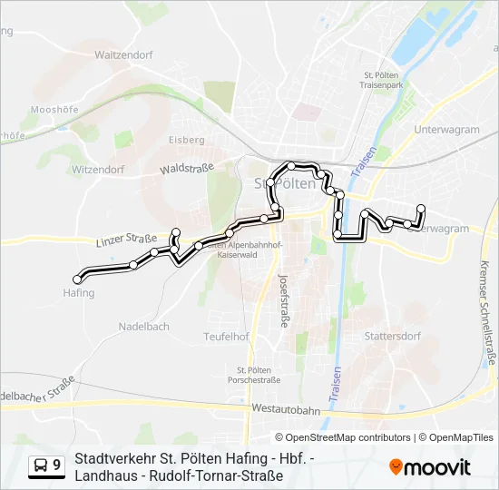 9 Bus Line Map
