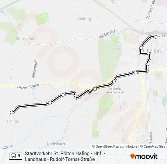 9 Bus Line Map