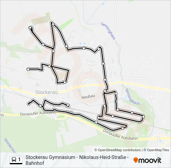 1 Bus Line Map