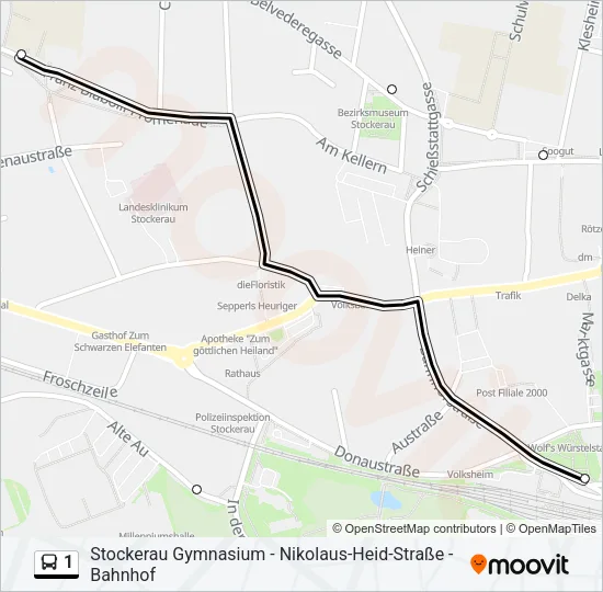 1 Bus Line Map