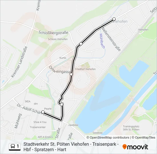 1 Bus Line Map