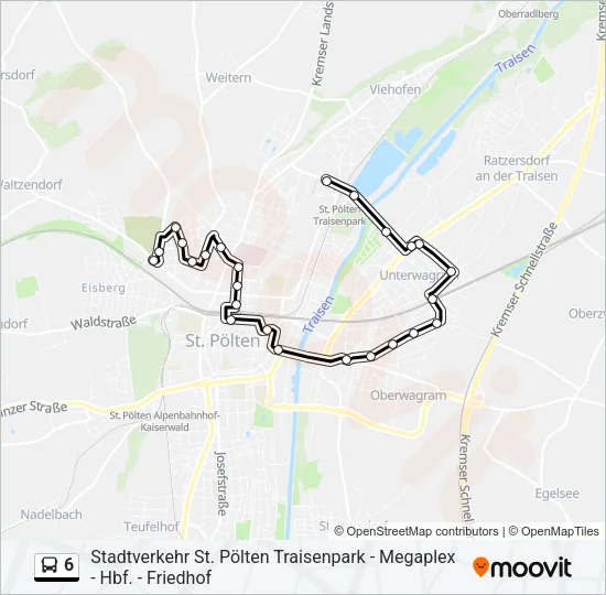 6 Bus Line Map