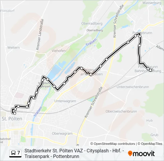 7 Bus Line Map
