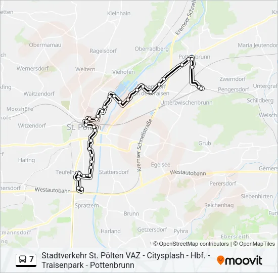7 Bus Line Map