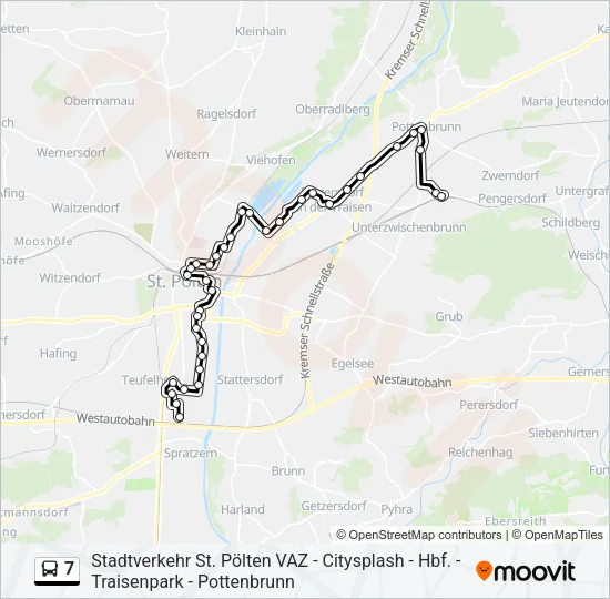 7 Bus Line Map