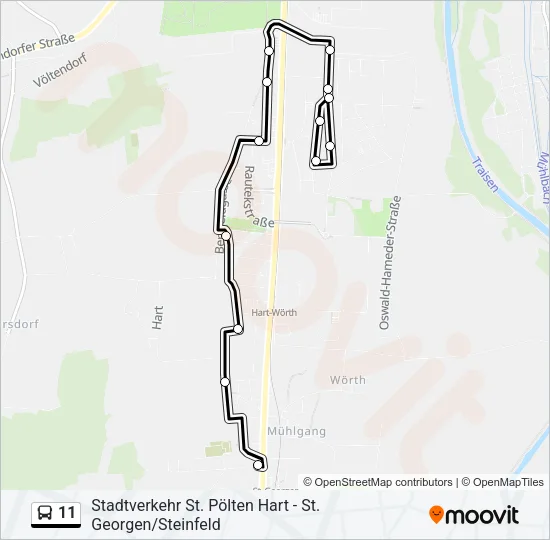 11 Bus Line Map