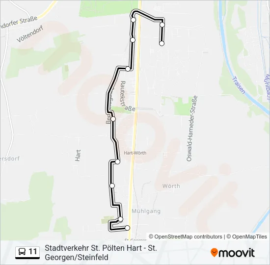 11 Bus Line Map