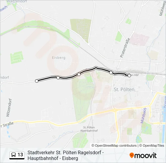 13 Bus Line Map