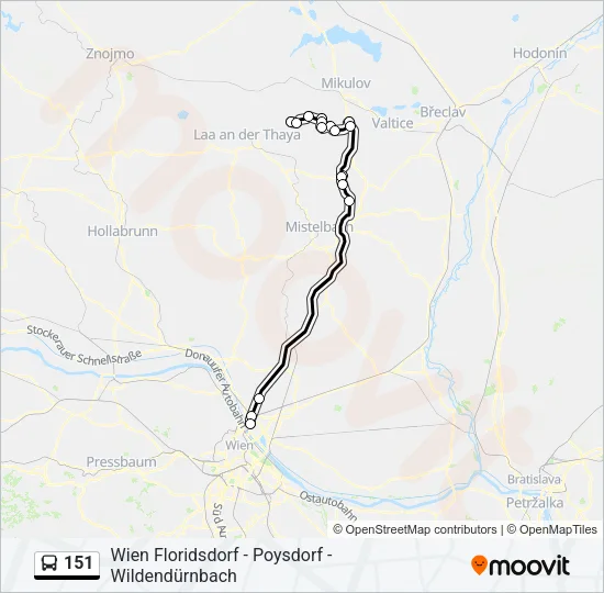 151 Bus Line Map