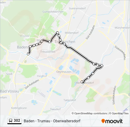 302 Bus Line Map