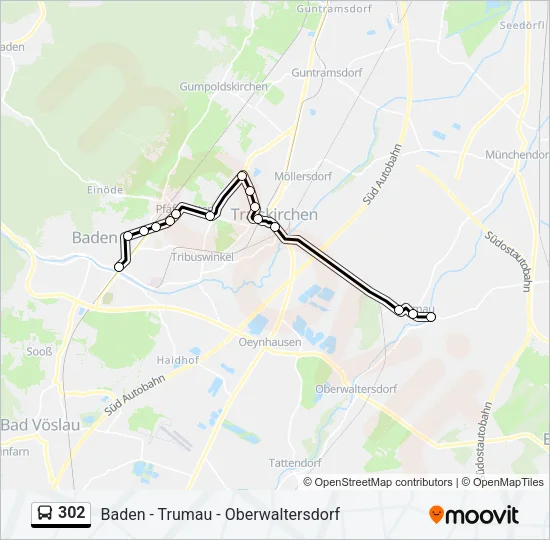 302 Bus Line Map