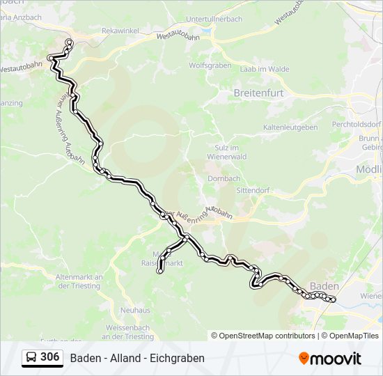 306 bus Line Map